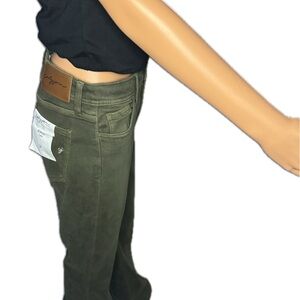 Carly Jean Los Angeles Women's Olive Flare Jeans